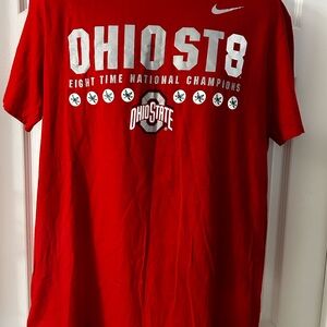Nike Red Ohio State Champions Tee